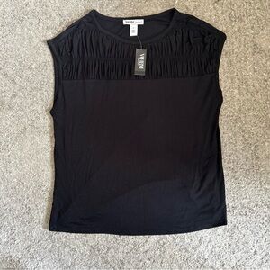 White House Black Market Black Sleeveless Blouse